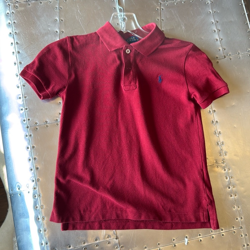 Boys Polo Ralph Lauren Short Sleeve Shirt Red Size 7